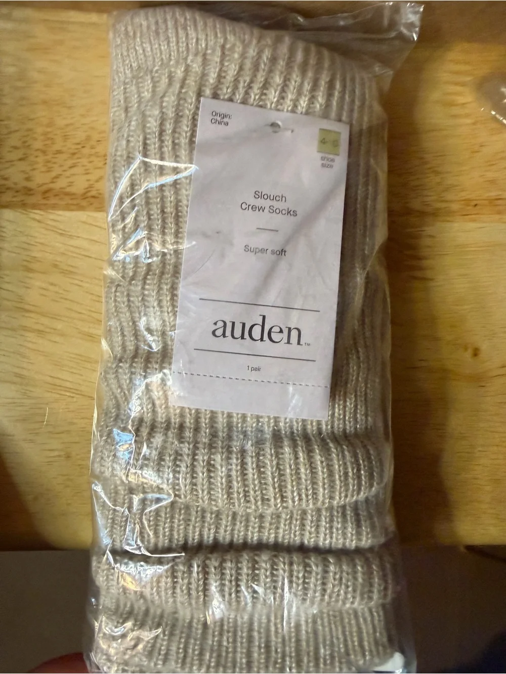 Auden Slouch Crew Socks Bundle- Light Gray & Cream
